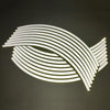Motorcycle 18inch Wheel Stickers Modified Wheel Reflective Stickers(Silver)