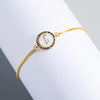 English Letter Bracelet Couple Girlfriends DIY Bracelet Men Women Micro Inlaid Zircon Rainbow Bracelet(L)