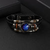 Twelve Constellations Night Light Leather Rope Bracelet Woven Beads Bracelet, Style: Aquarius