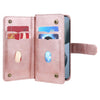 For Redmi K70 Multi-Function Wallet 10 Card Slots Leather Phone Case(Rose Gold)