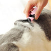 Pet Grooming Brush - Blue - Deshedding Tool for Cats & Dogs
