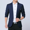 Men Casual Suit Self-cultivation Business Blazer, Size: S(Navy)