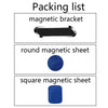 F601 4 PCS One Word Long Magnet Car Bracket Car Navigation Lazy Magnetic Metal Bracket(Rounded Black)