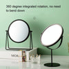 Desktop Makeup Mirror Simple Portable Mirror Rotating Dressing Mirror,Style: Black High Model