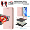 For iPhone SE 2024 RC01 Dual-Folded Magnetic Suction RFID Leather Phone Case(Pink)