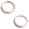 2 PCS Rear Camera Glass Lens Metal Outside Protector Hoop Ring for iPhone 13 mini(White)