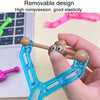 Catapult Poop Slingshot Toys Kids Tricky Novelty Toys Stress Relief Gift, Style: Colorful Poop Pink Handle