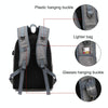 Multi-Function Travel Casual Canvas Backpack Students Bag with External USB Charging Interface & Headphone Jack (Coffee)