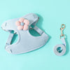 Breathable Mesh Dog Harness & Lead, Blue, Small - Puppy/Small Dog Vest