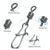 10pcs /Pack Stainless Steel Fishing Connector Bearing Rolling Swivel Connector Fishing Gear Accessories(4(30mm))