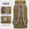 Canvas Shoulder Bag Large Capacity Outdoor Travel Bag Breathable Wearable Casual Backpack(Coffee)