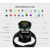 DT28 1.54inch IP68 Waterproof Silicone Strap Smartwatch Bluetooth 4.2, Support Incoming Call Reminder / Blood Pressure Monitoring / Watch Payment(Black Silver)