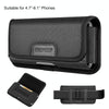 HAWEEL 4.7-6.1 inch Nylon Cloth Phone Belt Clip Horizontal Carrying Pouch with Card Slot (Black)
