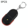5x Key Finder Locator Alarm Whistle LED Light Red