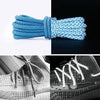 Reflective Shoe laces Round Sneakers ShoeLaces Kids Adult Outdoor Sports Shoelaces, Length:140cm(Sky Blue)