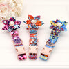 Engravable Flower Dog & Cat Collar, Blue, XS (1.5x30cm)