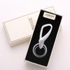 JOBON ZB-197 Car Waist Hanging Keychain Double Ring Metal Keychain(Nickel)