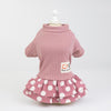 Pink Polka Dot Dog Dress, Size L | Breathable Cotton