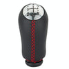 For Renault Clio III MK3 Car Gear Lever Knob Leather Gear Shift Knob(Red)
