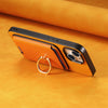 For Samsung Galaxy S24+ 5G Retro Cross Leather Ring Vertical Insert Card Bag MagSafe Phone Case(Yellow)