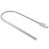 Portable Touch Switch  USB LED Light, 10-LED, 1W, White Light(Silver)