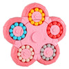 10 Sides Rotating Magical Bean Cube Fingertip Gyro Toy Educational Brain Development Roller Ball Toy(Pink)