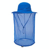 Summer Outdoor Sports Anti-mosquito Net Sun Hat Fisherman Hat, Size:L(Colour Blue)