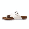 Couple Cork Slippers Men Summer Flip-flops Beach Sandals, Size: 41(White)