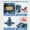 Electric Mechanical Dinosaur Toy Simulation Animal Toy Multifunctional Sound And Light Toy, Style: No Spray-Gray