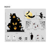 Halloween Decoration Stickers Pumpkin Lamp Spider Ghost Electrostatic Stickers,Style: BQ049 + 050 + 052