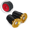 TOSEEK 1 Pair Mountain Bike Handlebar Grips Caps End Plug Aluminum Alloy Bicycle  Bar Ends Plug (Gold)