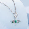 Sterling Silver Zircon Dragonfly Beaded Jewelry Accessory