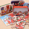 4 PCS Christmas Wooden DIY Gift Children Handmade Santa Claus Puzzle Toy(Classroom)