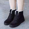 Ladies Cotton Shoes Plus Velvet Snow Boots, Size:40(Black)