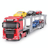 Alloy 1:50 Double-Deck Car Transporter Truck Diecast  Vehicle Model Toy(Red)