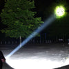 Strong Light Flashlight USB Rechargeable LED Super Bright Long-range Outdoor Lighting(Black)