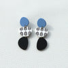 Fingerprint Print Clay Texture Acrylic Stitching Long Earrings(DE064-7)