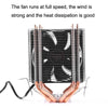 Desktop Computer Double Copper Tube CPU Radiator Super Quiet Color Light 3-pin Double Fan