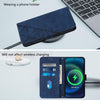 For Samsung Galaxy A06 5G Crossbody 3D Embossed Flip Leather Phone Case(Blue)