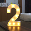 Digit 2 Shape Decoration Light, Dry Battery Powered Warm White Standing Hanging Holiday Light