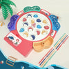 Magnetic Fishing Toy Children Educational Multifunctional Music Rotating Fishing Plate, Colour: Pink Battery Style+15 Fish 4 Rods
