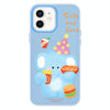For iPhone 11 Skin Feeling Jelly TPU Hybrid PC Phone Case(Elephant Burger Blue)