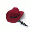 Adjustable Pet Cowboy Hat (Wine Red, M) - Dog & Cat Costume