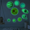 E wall Planet Solar System Fluorescent Wall Stickers Room Bedroom Luminous Wall Stickers(Small Size)