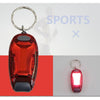 Multifunctional Portable Bicycle Taillight Helmet Light Running Warning Light Luminous Keychain (Red)