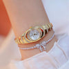 BS Bee Sister  FA1540  Ladies Oval Small Chain Watch with Diamonds(Gold)