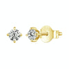 MSE038 S925 Sterling Silver Moissanite Earrings, Color: 0.1ct Gold