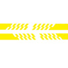 2 PCS/Set D-487 Stripe Pattern Car Modified Decorative Sticker(Yellow)