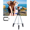 Live Broadcast Tripod 4-Section Folding Legs Aluminum Alloy Tripod Mount with U-Shape Three-Dimensional Tripod Head for DSLR & Digital Camera, Adjustable Height: 35-106cm