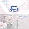 No Dead Corner Soft Bristles Disposable Toilet Brush(White)